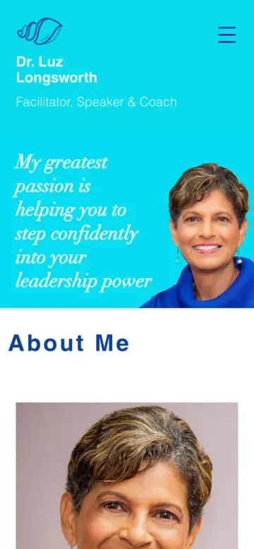 Dr. Luz Longsworth website on a phone