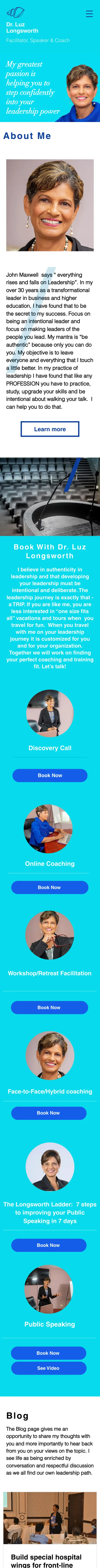 Dr. Luz Longsworth website on a phone