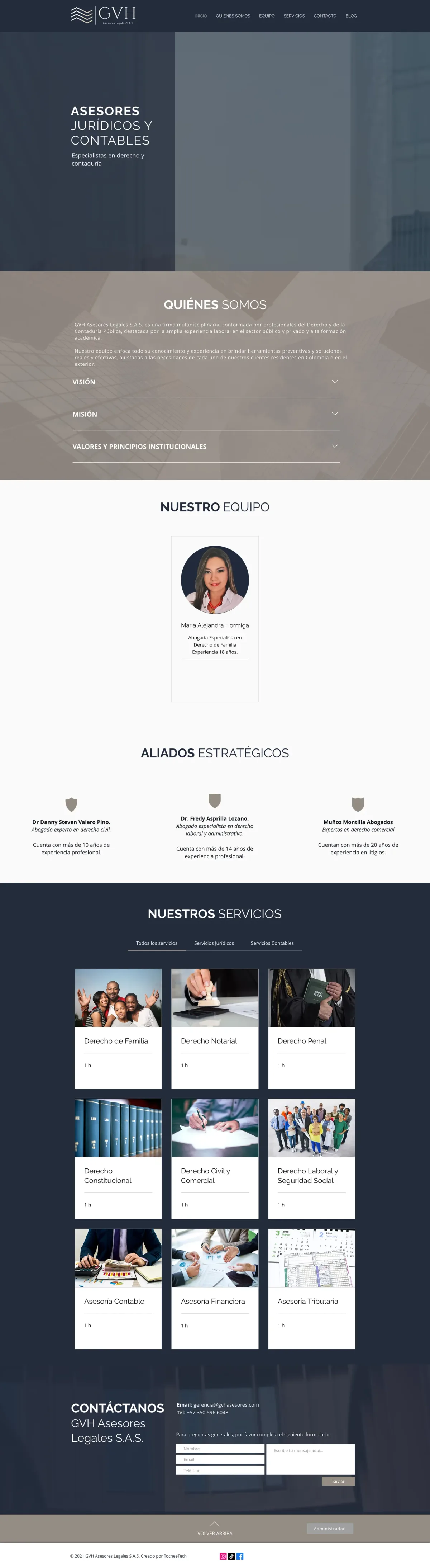 GVH Asesores website