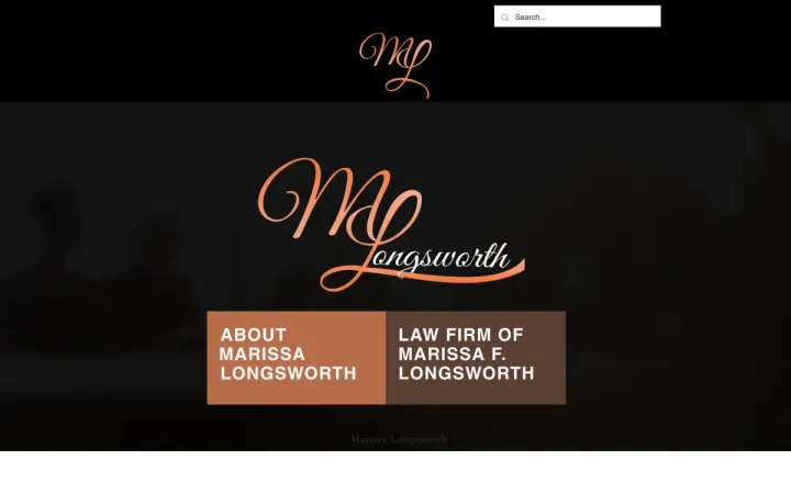 Marissa Longsworth website on a laptop