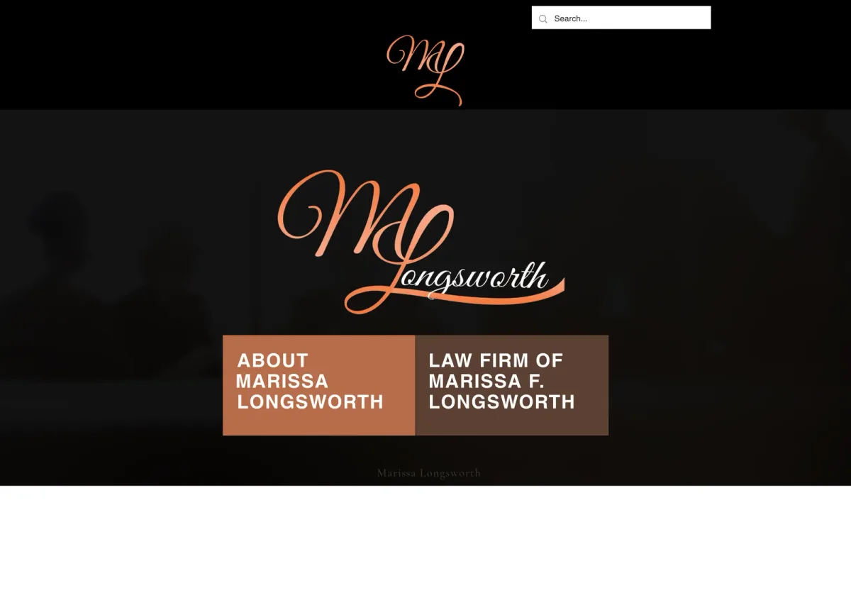 Marissa Longsworth website on a laptop