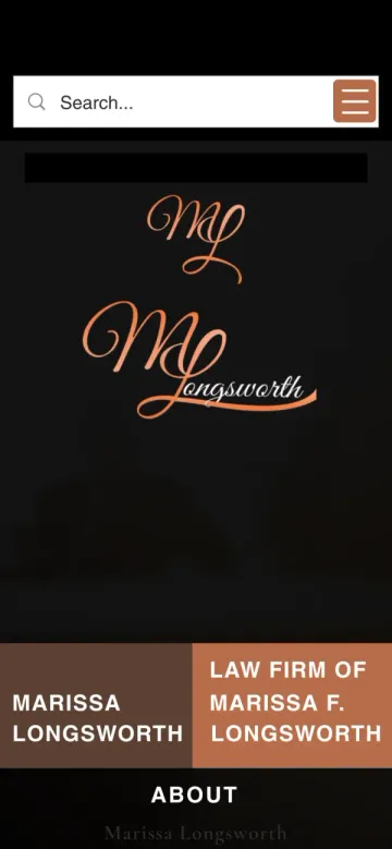 Marissa Longsworth website on a phone