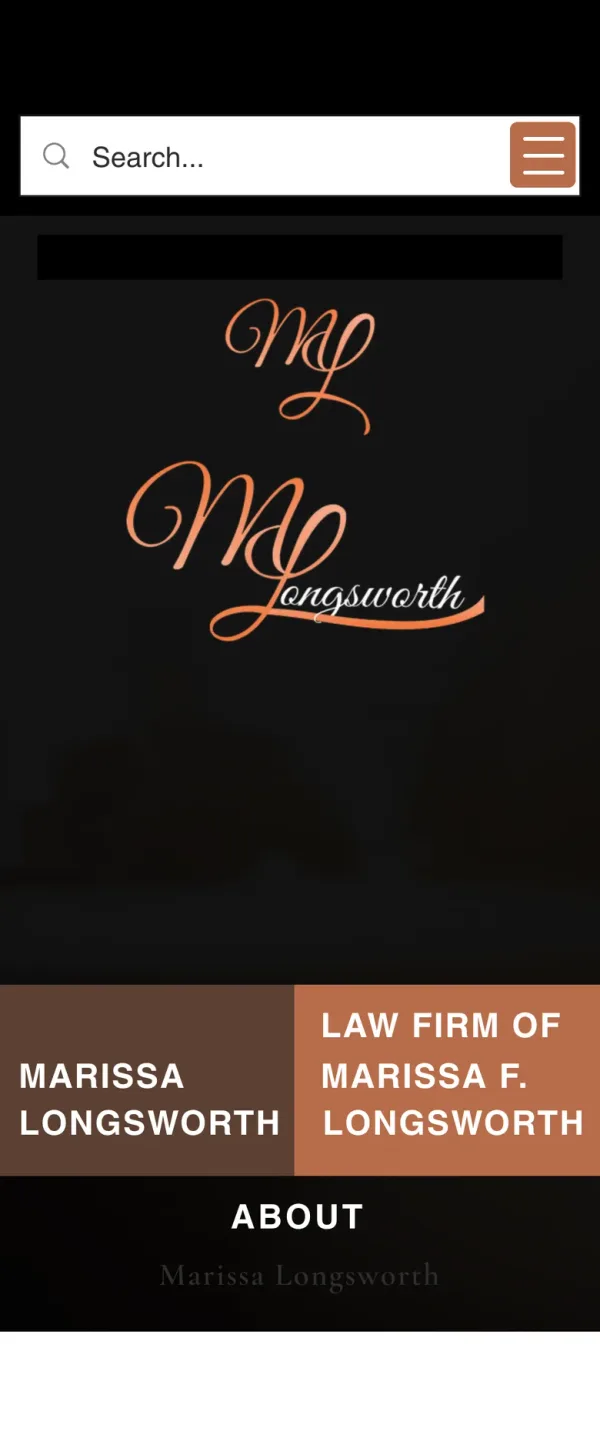 Marissa Longsworth website on a phone