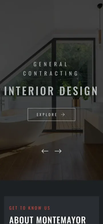 Montemayor General Contracting website on a phone
