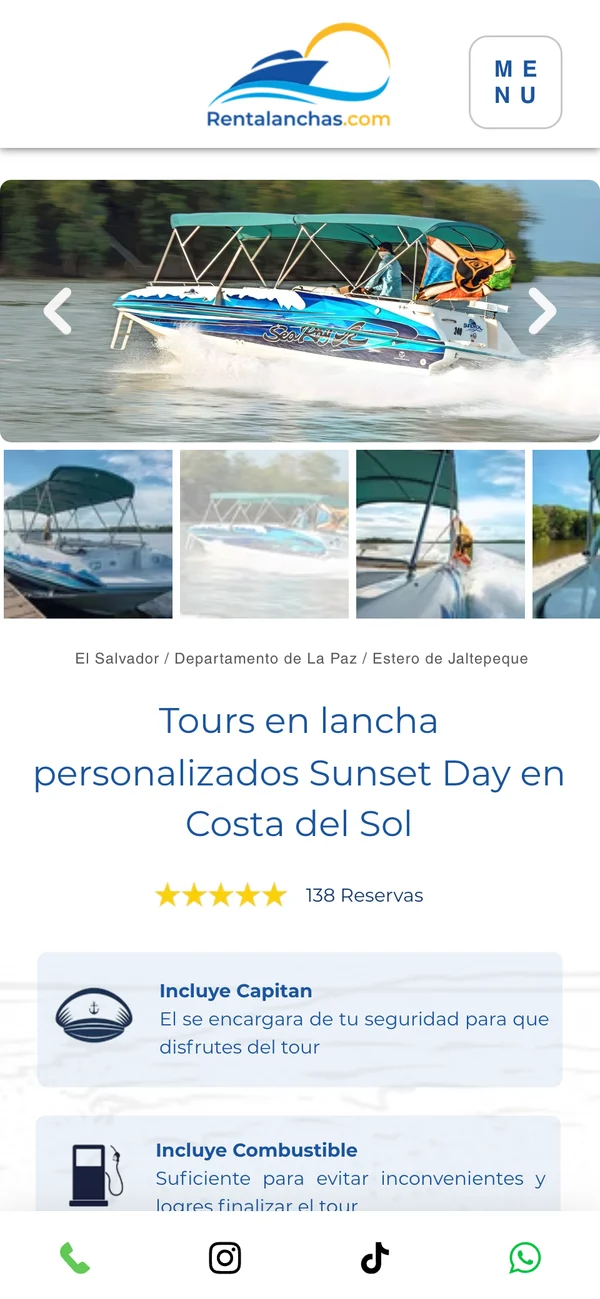 Rentalanchas website