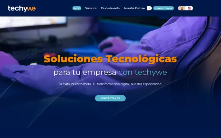 TechyWe website on a laptop