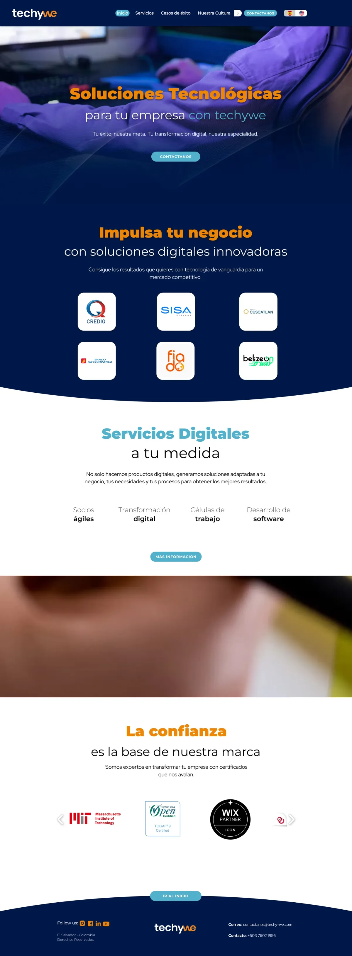 TechyWe website on a laptop