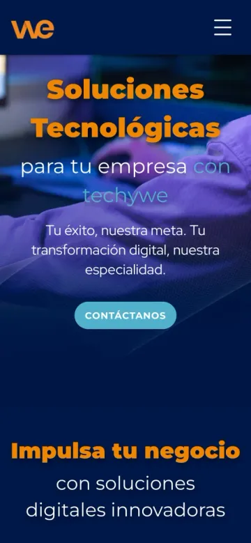 TechyWe website on a phone