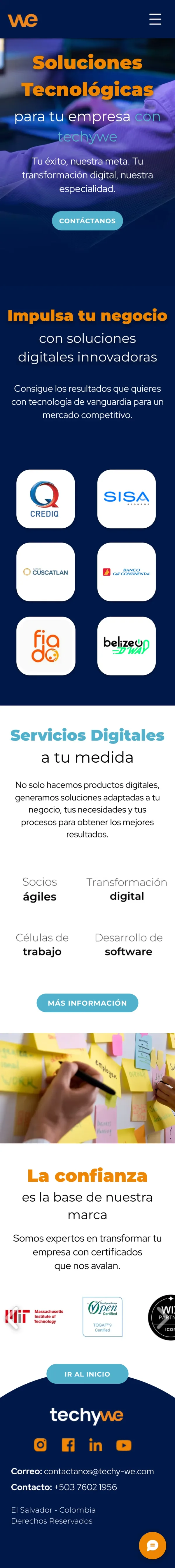 TechyWe website on a phone